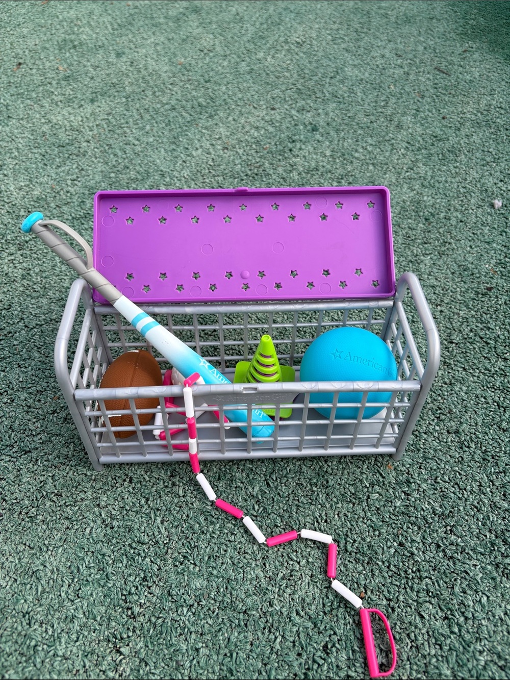 American Girl Sports Bench Toy Set - Picture 2 of 2